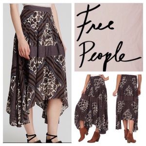 Asymmetrical Printed Skirt